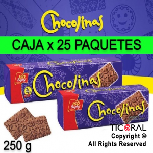 GALLETITA CHOCOLINAS CAJA DE 25 paquetes x 250grs x 1
